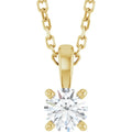 14K Yellow Gold 1/4 CT Lab-Grown Diamond 18" Necklace