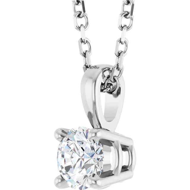 14K Yellow Gold 1/4 CT Lab-Grown Diamond 18" Necklace