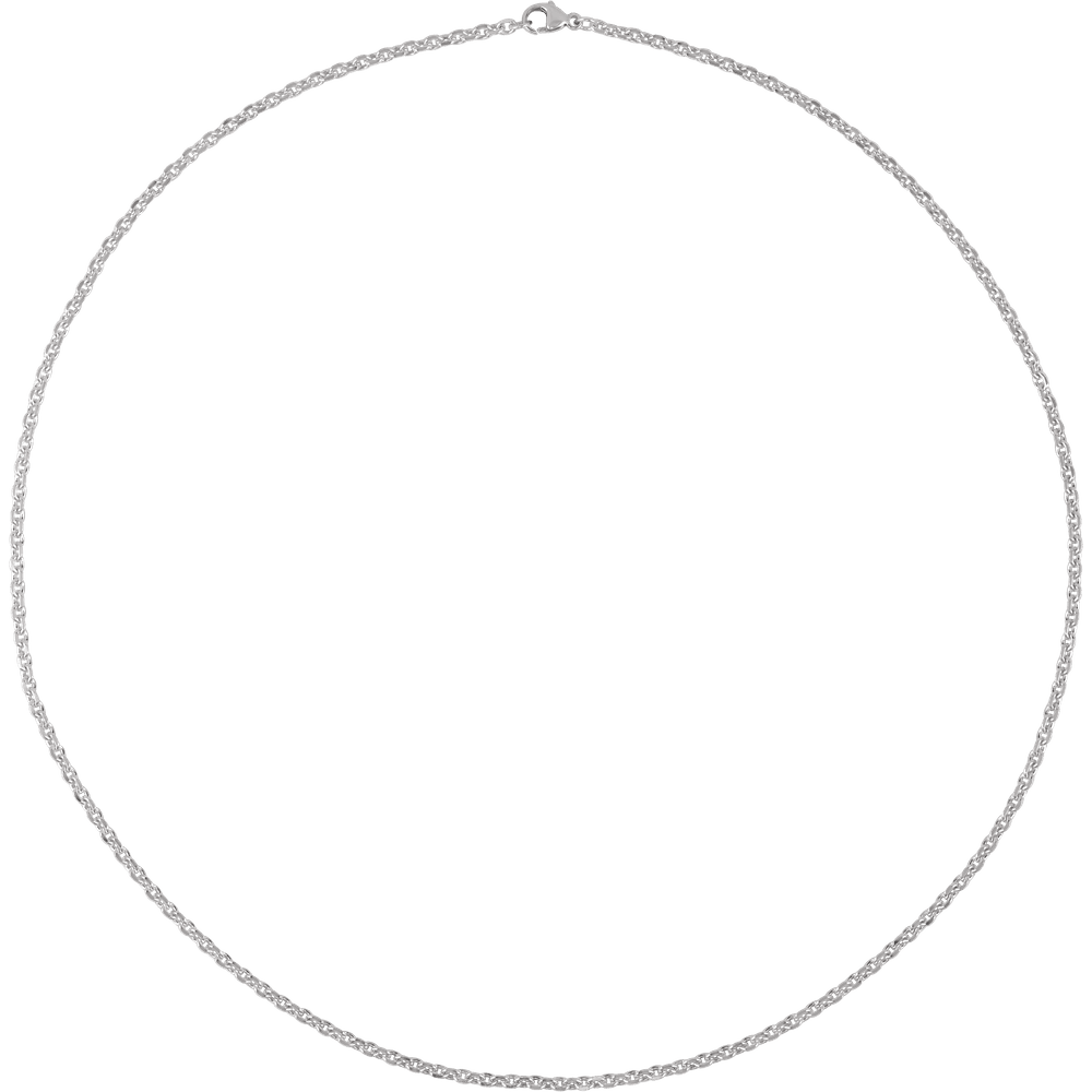 Sterling Silver 2.44 mm Diamond-Cut Cable Chain