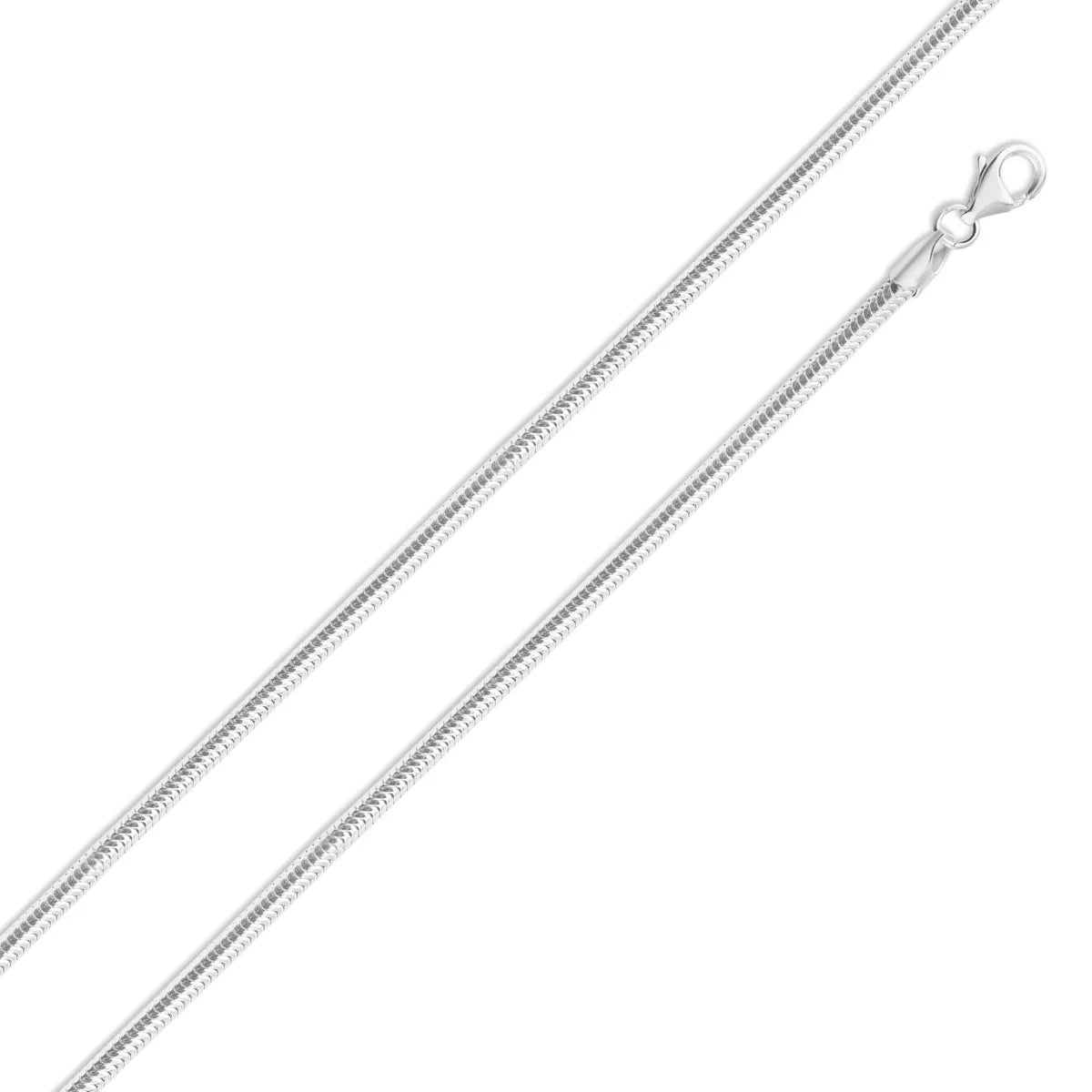 925 Sterling Silver Hollow Round Snake Chain
