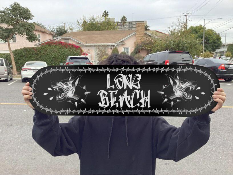 Double Doberman Skate Deck