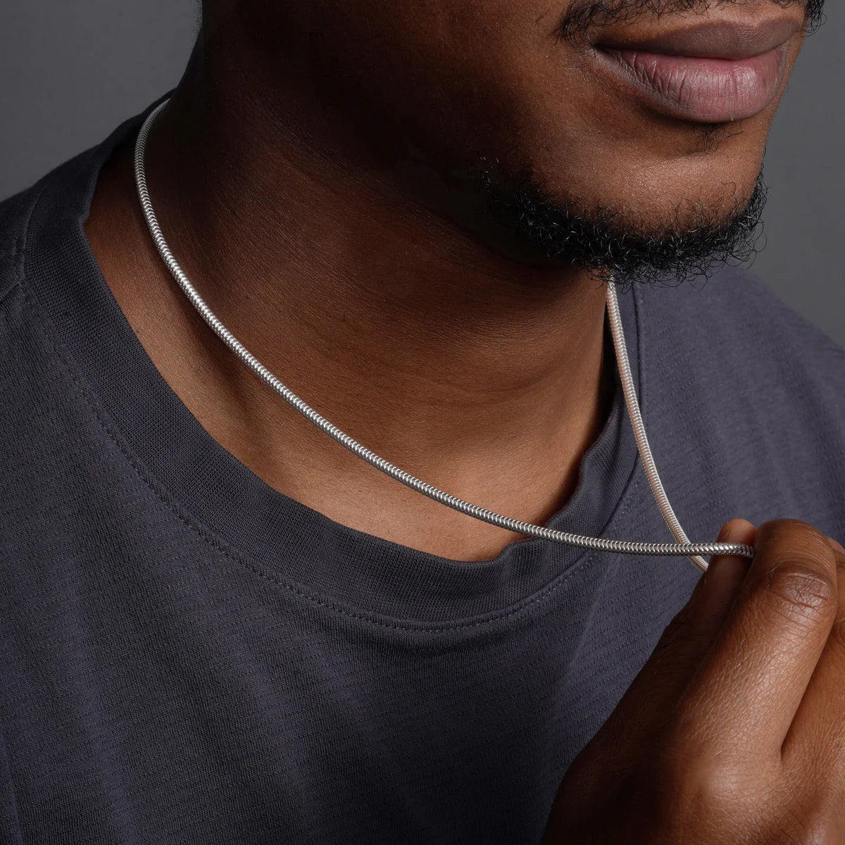 925 Sterling Silver Hollow Round Snake Chain