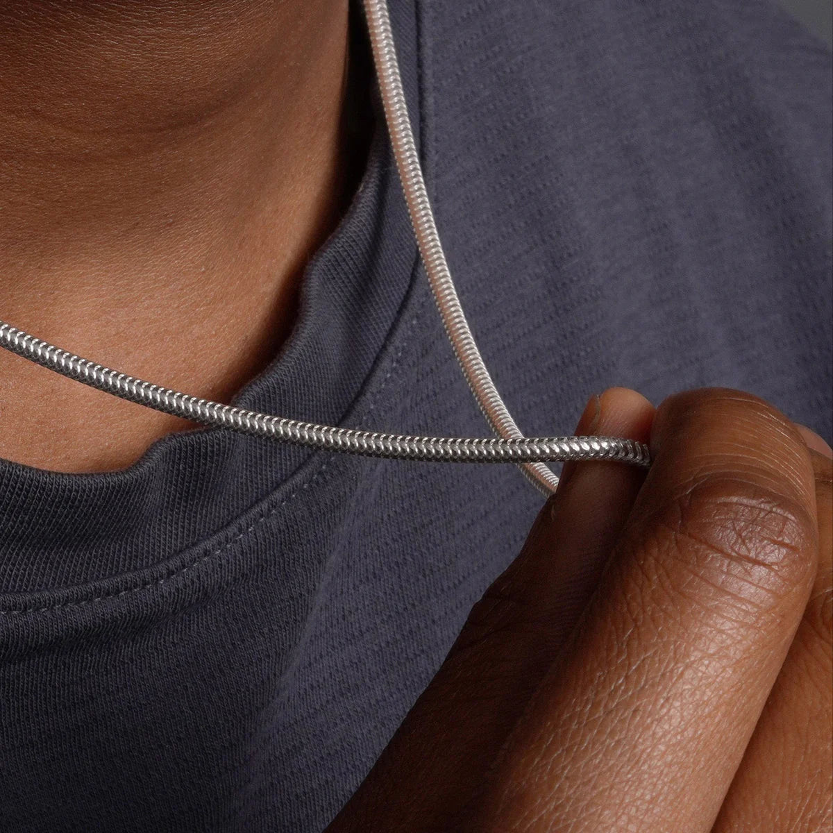 925 Sterling Silver Hollow Round Snake Chain